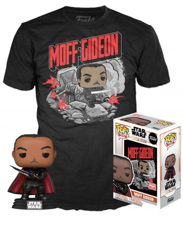 T-Shirt Star Wars: The Mandalorian - Moff Gideon + figurka Funko