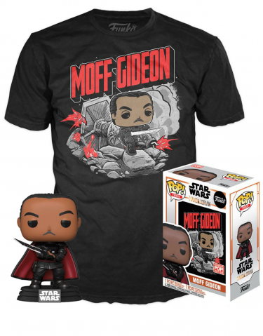 T-Shirt Star Wars: The Mandalorian - Moff Gideon + Funko Figur