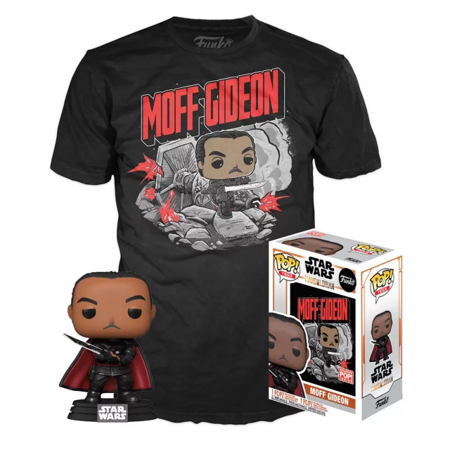 T-Shirt Star Wars: The Mandalorian - Moff Gideon + Figur Funko