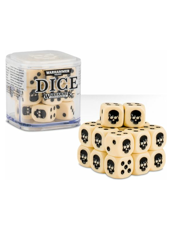Würfel Warhammer Dice Cube (20 Stck), sechsseitig - cremefarben