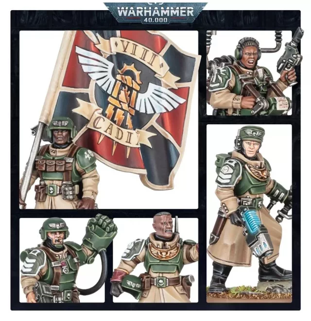 W40k: Astra Militarum - Cadian Command Squad (2023) (5 Figuren)