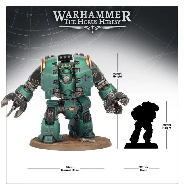 W40k: Horus Heresy - Legiones Astartes Leviathan Belagerungs-Dreadnought mit Klaue & Bohrer (1 Figur)