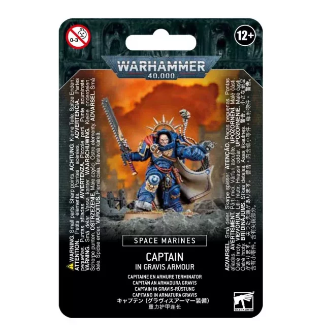 W40k: Space Marines Captain in Gravis Armour (1 Figur)