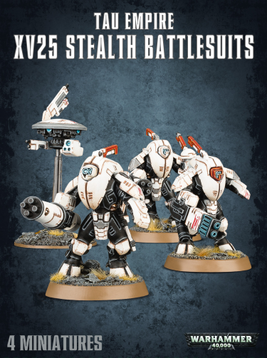 W40k: Tau Empire XV25 Stealth Battlesuits (3 Figuren)