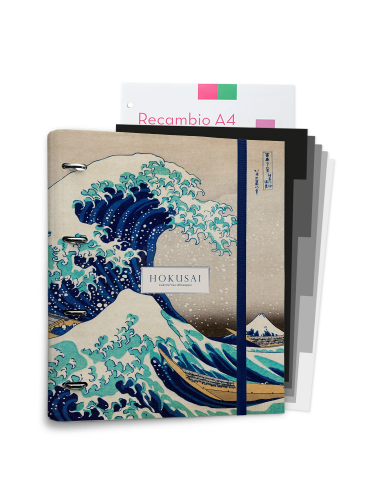 Ringnotizbuch Hokusai Katsushika - The Great Wave of Kanagawa